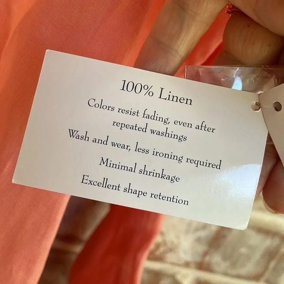 Westbound Coral 100% Linen Long Sleeved Button Down Shirt NWT - Picture 5 of 12